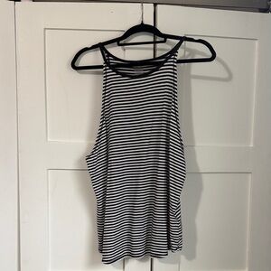 CALIA by Carrie Underwood Black and White Striped Tank Top